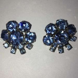 Vintage Blue “stone”Clip on Earrings